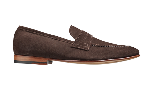 Barker Ledley Loafer Bitter Choc Suede