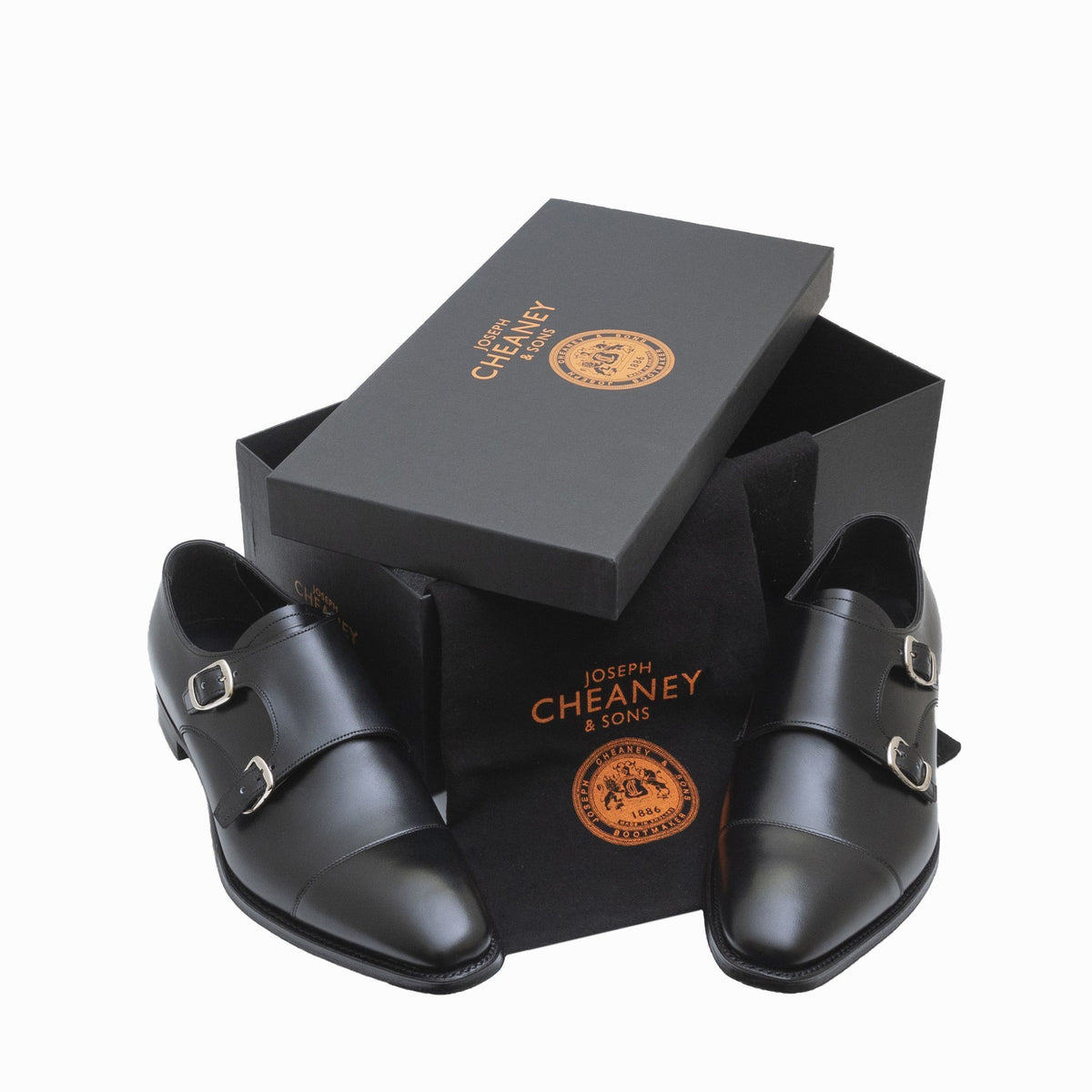 Joseph Cheaney Snowdon Double Monk Black