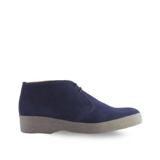 Sanders Hi Top Chukka Boot Navy Suede