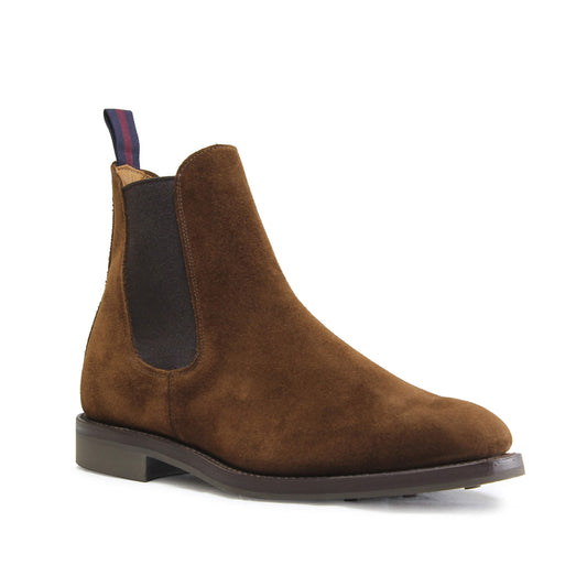 Sanders Liam Chelsea Boot Polo Snuff Suede