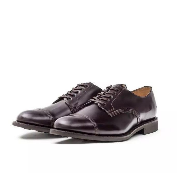 Factory Seconds Sanders Military Derby Shoes 1128R Dark Burgundy