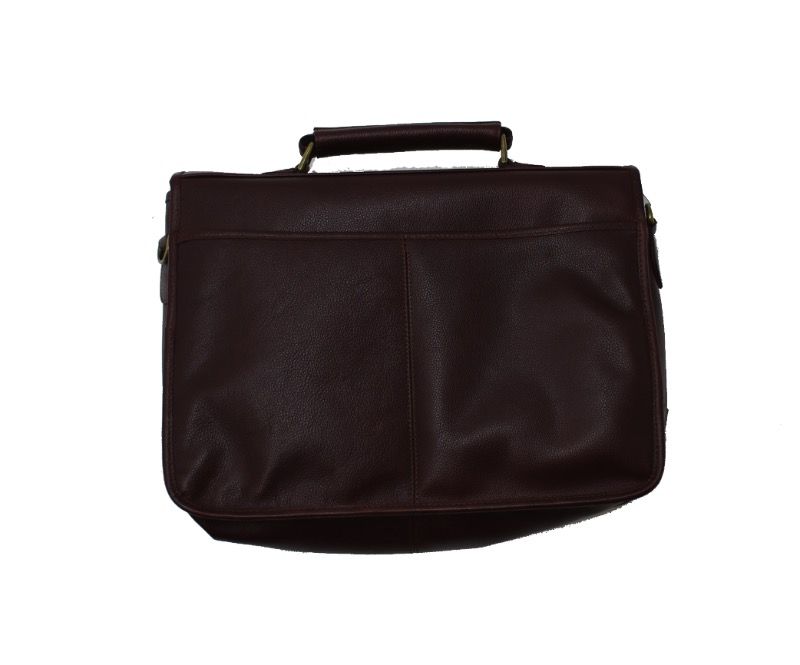 Barbour Leather Briefcase Dark Brown