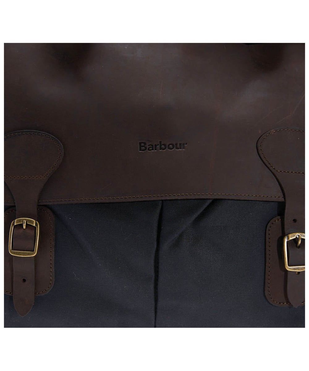 Barbour Wax And Leather Briefcase Navy