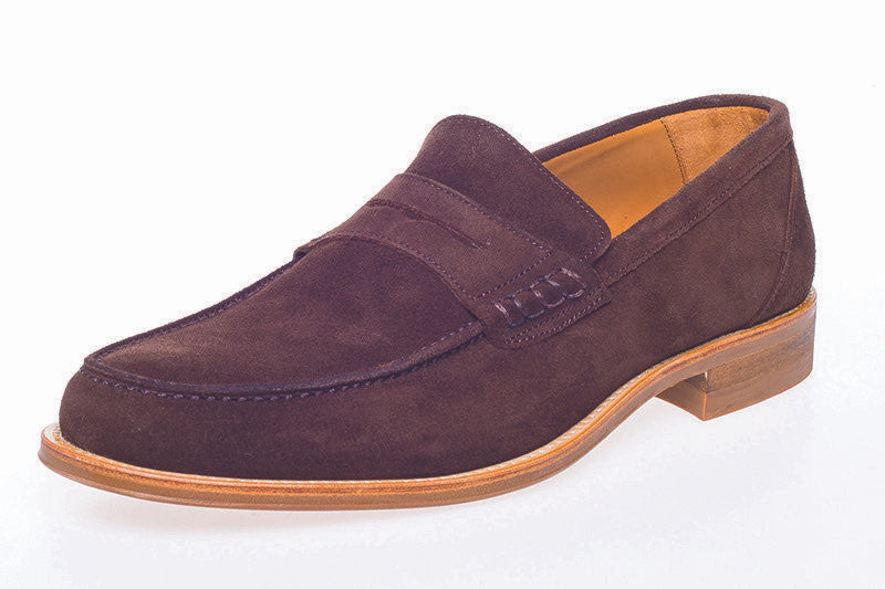 John White Allsop Suede Loafers Brown