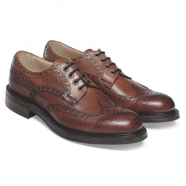 Cheaney Avon R Wingcap Country Brogue Dark Leaf Calf Leather
