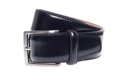 John White 35mm Belt Black Polished Calf