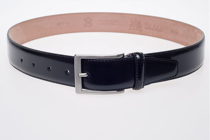 John White 35mm Belt Black Polished Calf