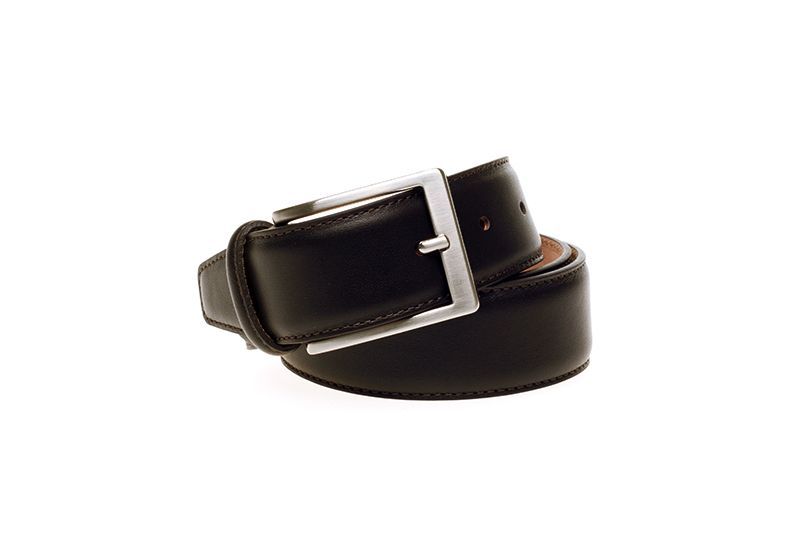 John White 35mm Belt Brown Dress Tumbled Calf