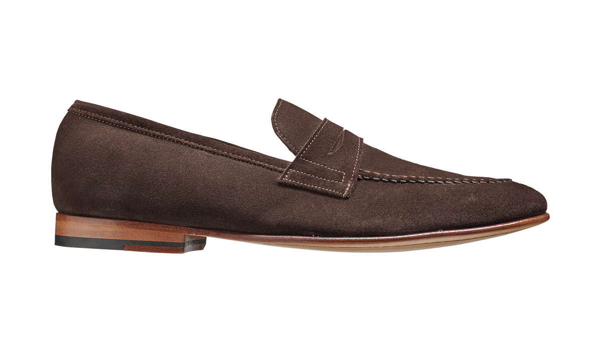 Barker Ledley Loafer Bitter Choc Suede