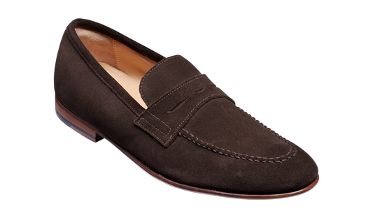 Barker Ledley Loafer Bitter Choc Suede