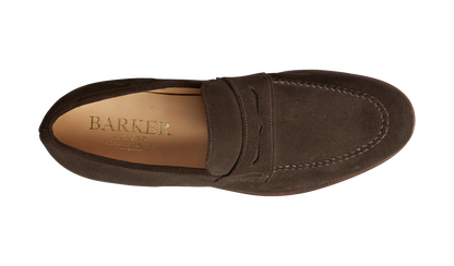 Barker Ledley Loafer Bitter Choc Suede