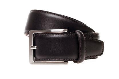 John White 35mm Belt Brown Dress Tumbled Calf