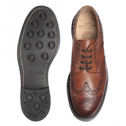 Cheaney Avon R Wingcap Country Brogue Dark Leaf Calf Leather