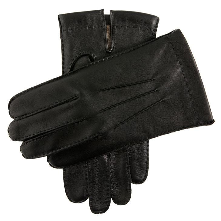 Dents Handsewn Cashmere Lined Hairsheep Leather Touchscreen Gloves Black