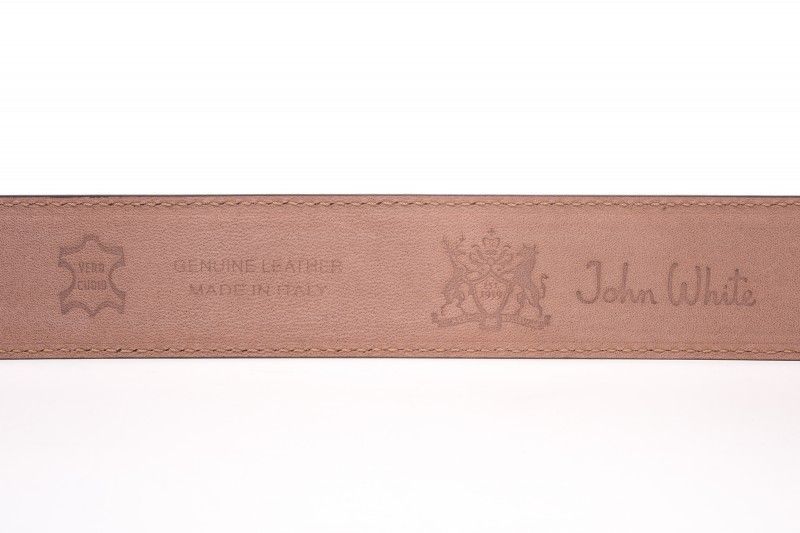 John White 35mm Belt Black Suede