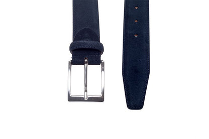 John White 35mm Belt Navy Dress Suede