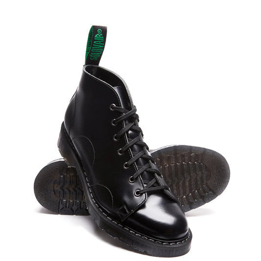 Solovair Hi Shine Monkey Boot Black