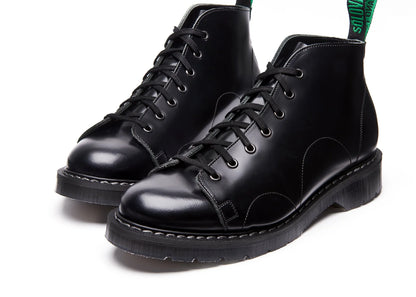 Solovair Hi Shine Monkey Boot Black