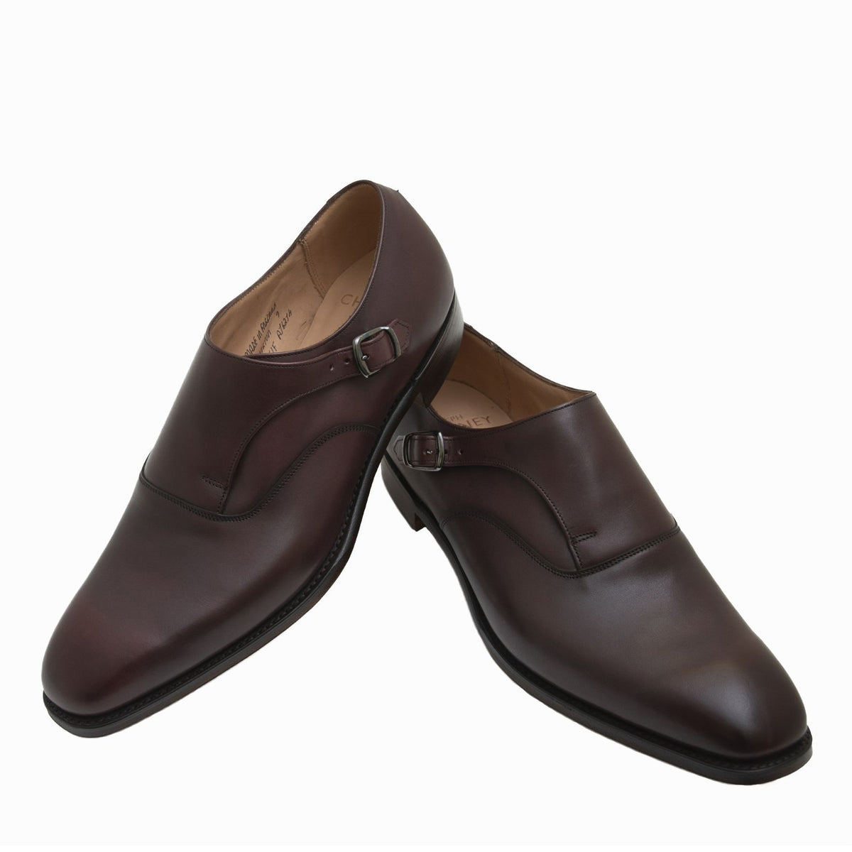 Joseph Cheaney Moulton Monk Shoes Burgundy