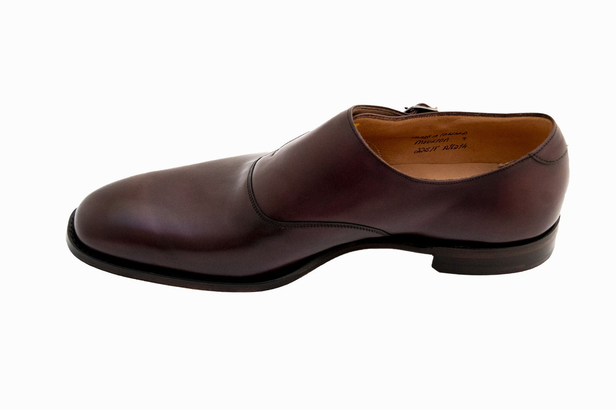 Joseph Cheaney Moulton Monk Shoes Burgundy