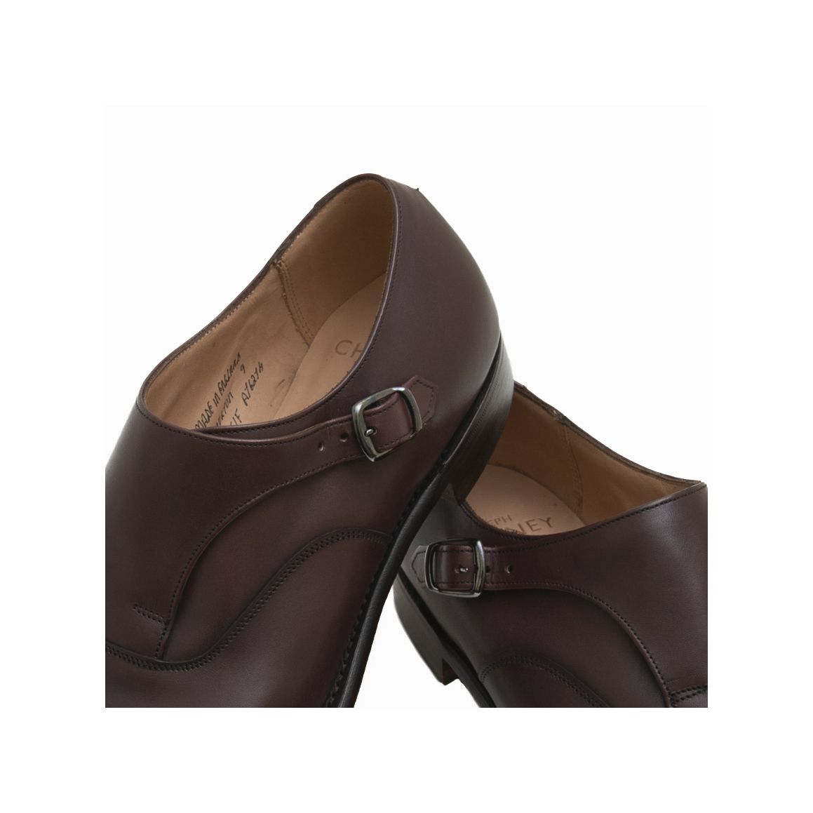 Joseph Cheaney Moulton Monk Shoes Burgundy