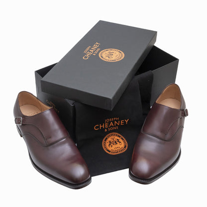 Joseph Cheaney Moulton Monk Shoes Burgundy