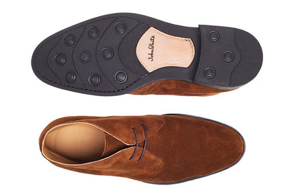 John White Augusta Chukka Boots Cognac Suede