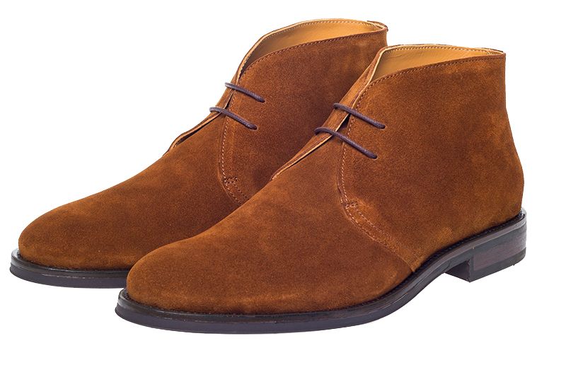 John White Augusta Chukka Boots Cognac Suede
