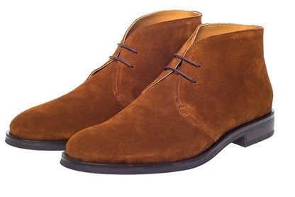 John White Augusta Chukka Boots Cognac Suede
