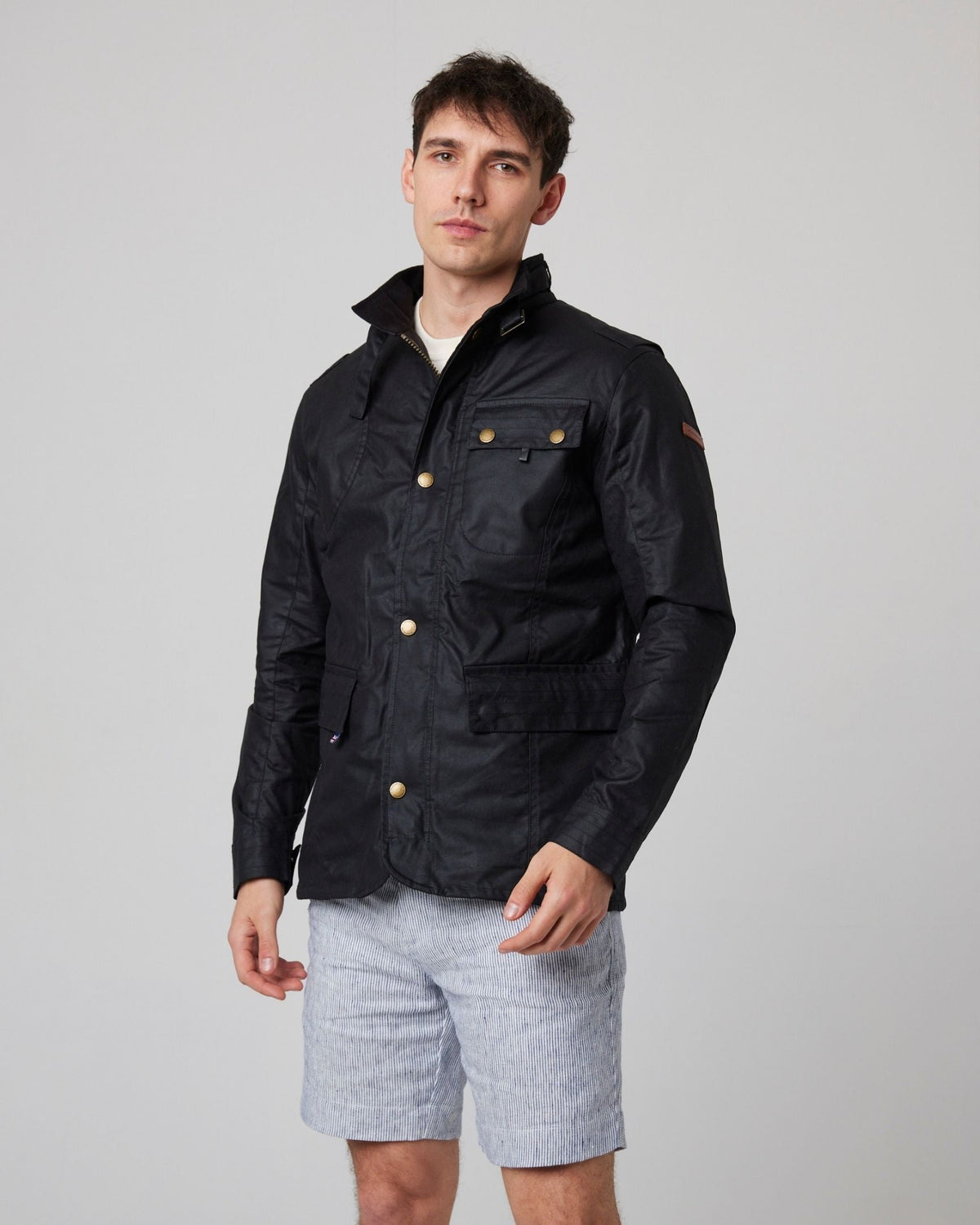 Peregrine Bexley Waxed Jacket in Black