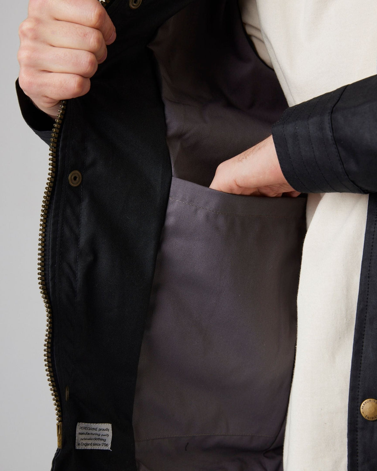 Peregrine Bexley Waxed Jacket in Black