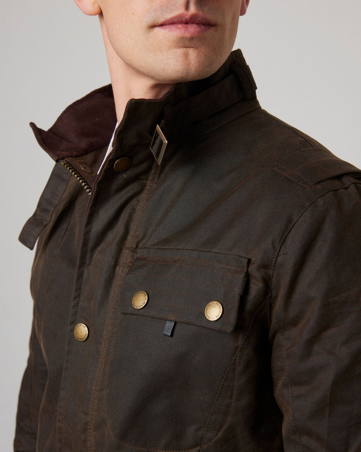 Peregrine Bexley Waxed Jacket in Brown