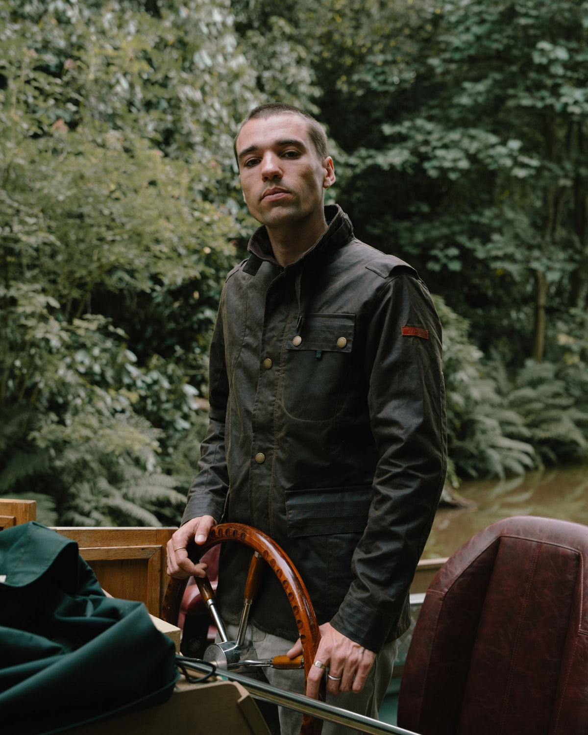 Peregrine Bexley Waxed Jacket in Brown