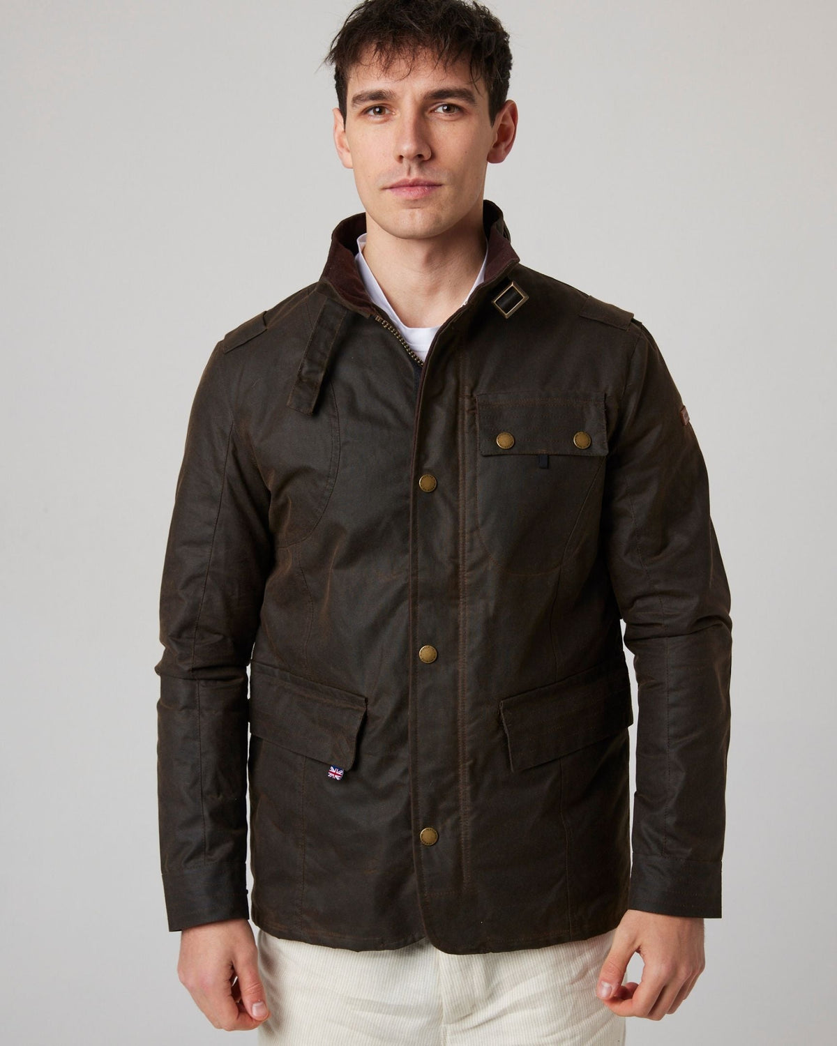 Peregrine Bexley Waxed Jacket in Brown