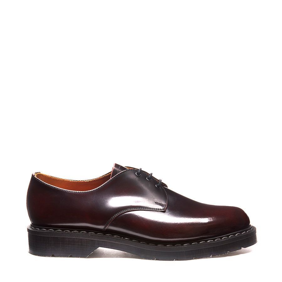 Solovair Rub Off 3 Eyelet Gibson Shoe Burgundy