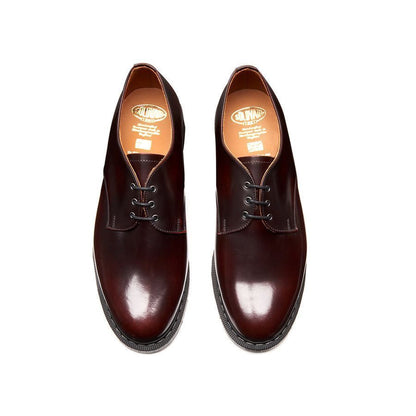 Solovair Rub Off 3 Eyelet Gibson Shoe Burgundy