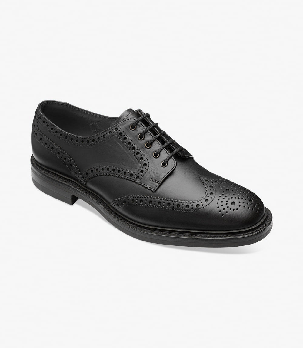 Loake Chester Brogue Shoe Black