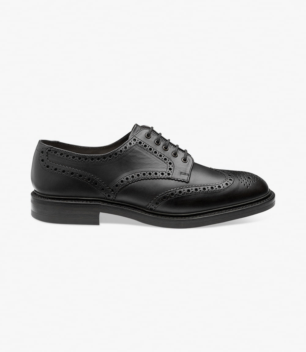 Loake Chester Brogue Shoe Black