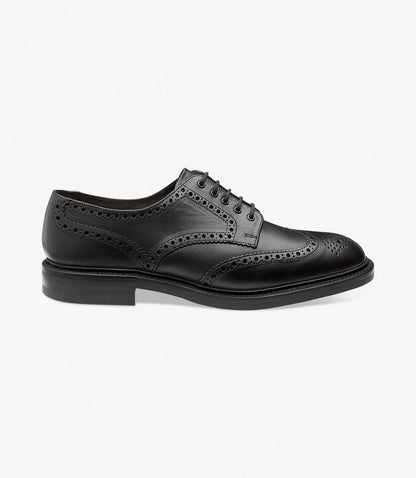 Loake Chester Brogue Shoe Black