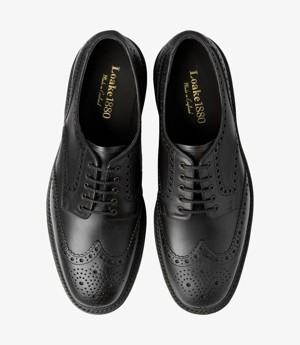Loake Chester Brogue Shoe Black