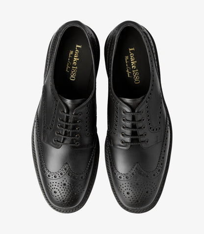 Loake Chester Brogue Shoe Black