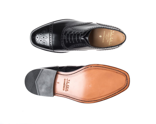 John White Foster Oxford Semi-Brogues Black