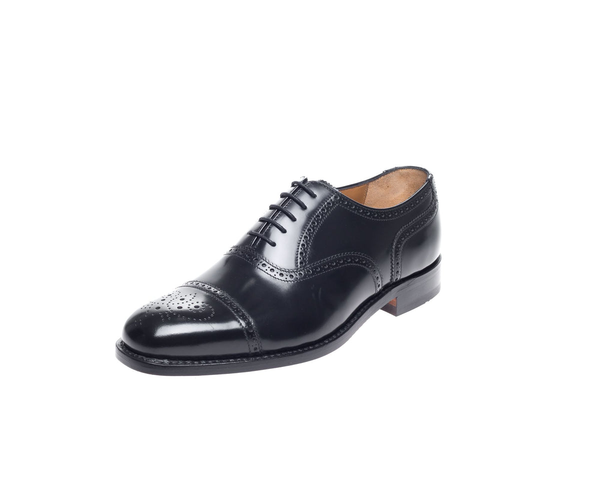 John White Foster Oxford Semi-Brogues Black