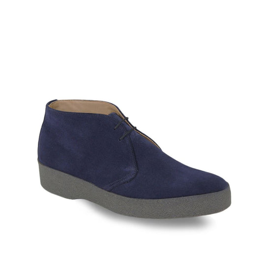 Sanders Hi Top Chukka Boot Navy Suede