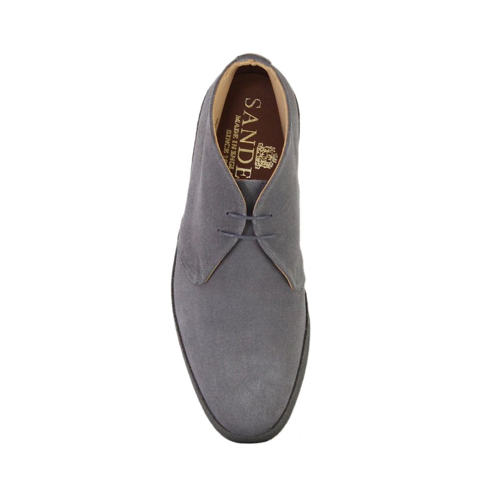 Sanders Hi Top Chukka Boot Grey Suede