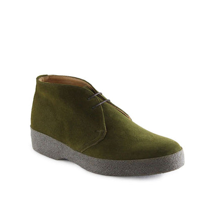 Sanders Hi Top Chukka Boot Moss Green Suede
