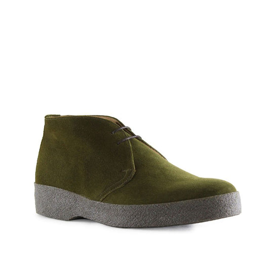 Sanders Hi Top Chukka Boot Moss Green Suede