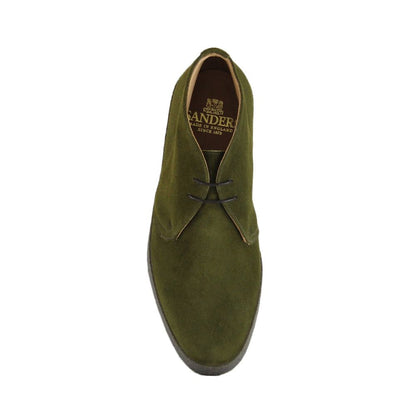Sanders Hi Top Chukka Boot Moss Green Suede