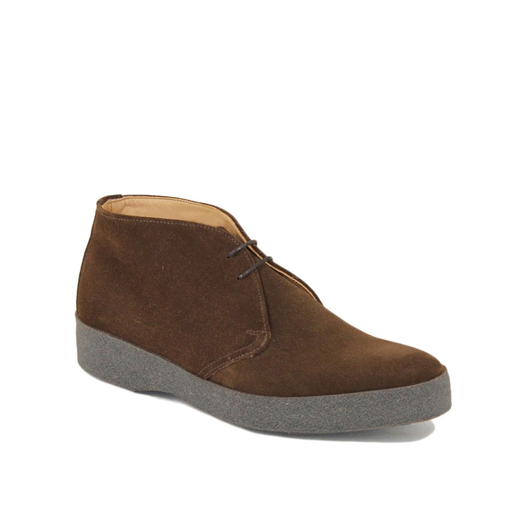 Sanders Hi Top Chukka Boot Polo Snuff Suede