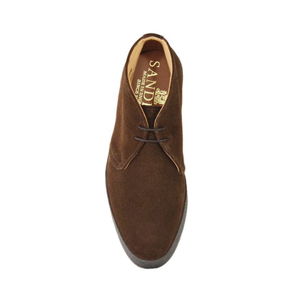 Sanders Hi Top Chukka Boot Polo Snuff Suede